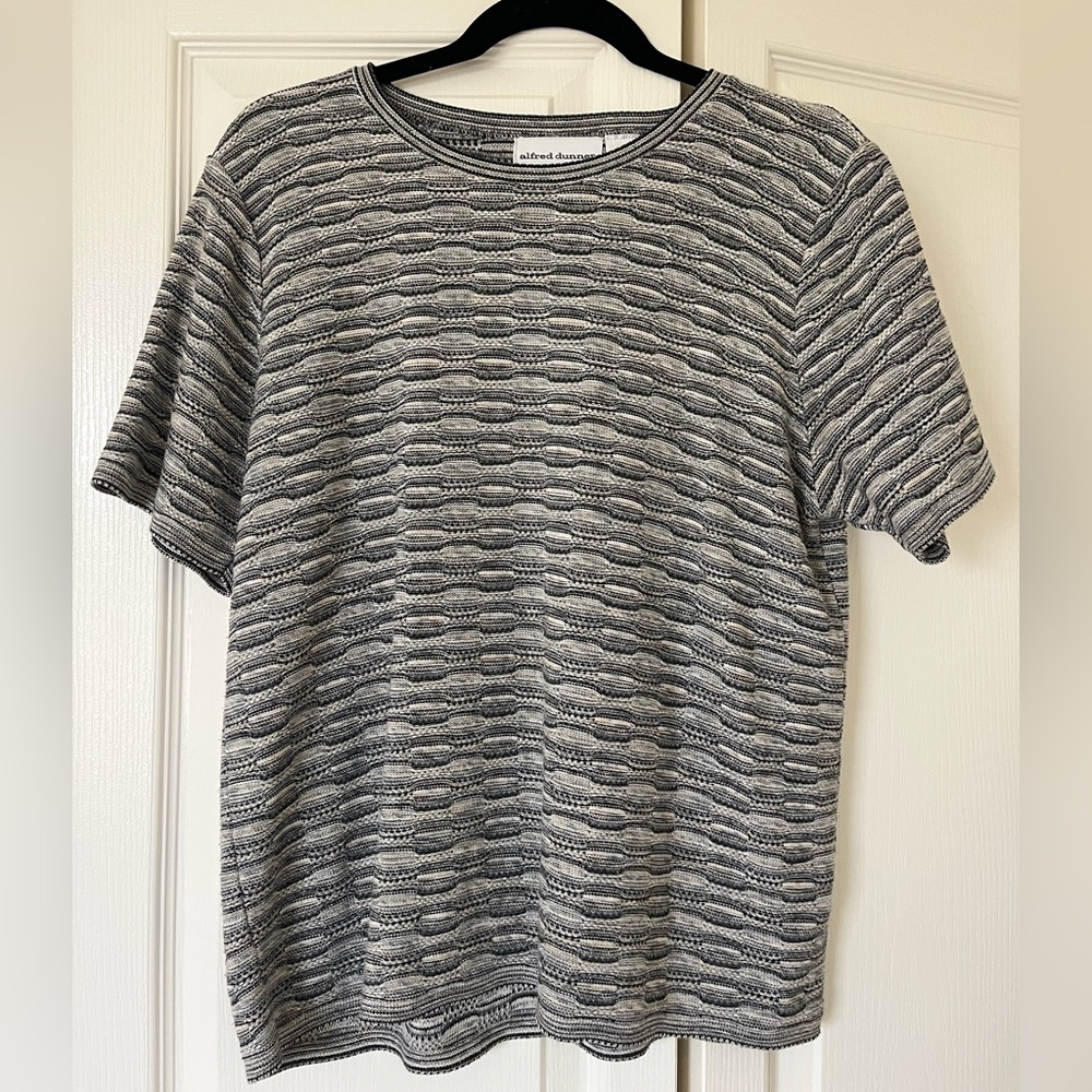 Alfred Dunner Black and White Textured Knit